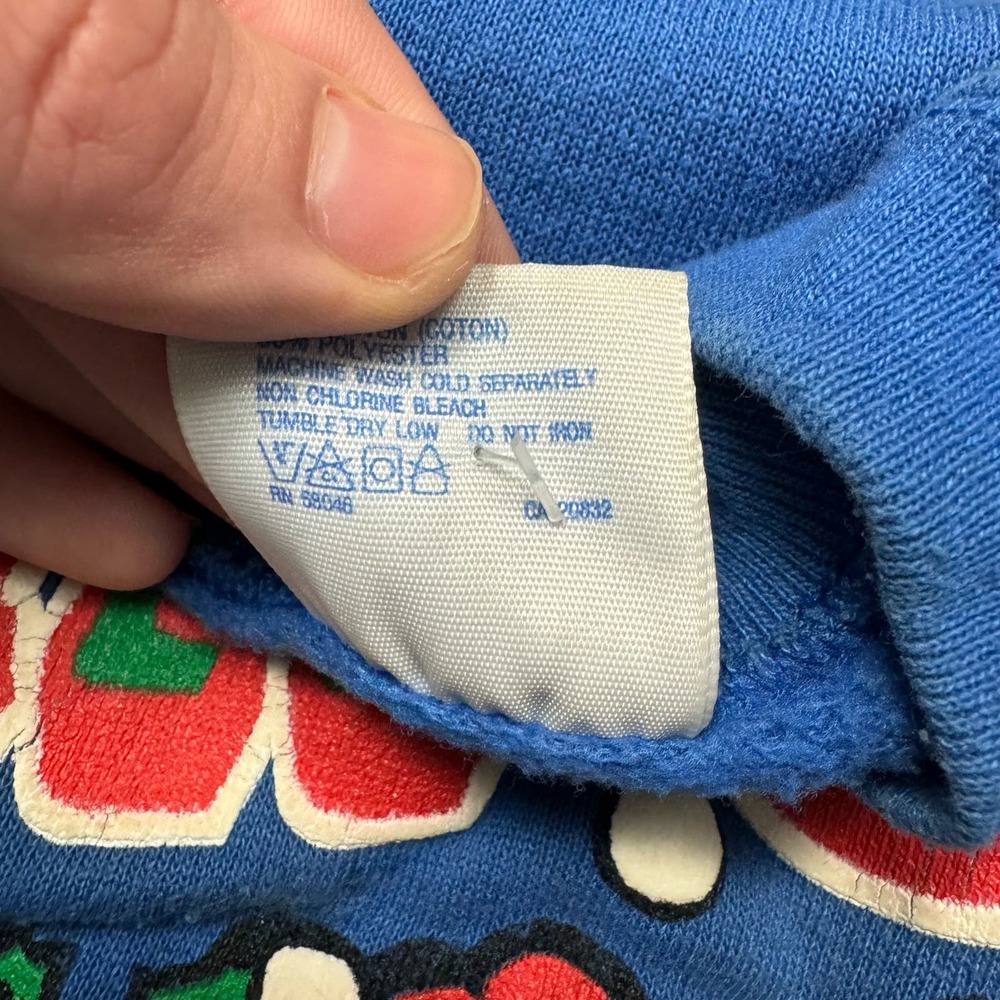 Winter Bear 1991 Christmas Holiday Vintage Blue Crewneck - Picture 6 of 6